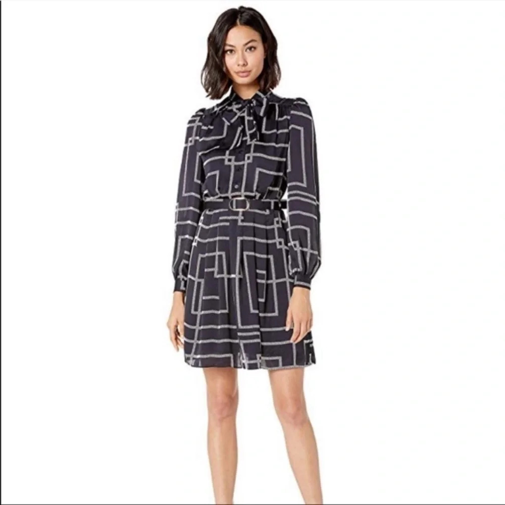 Joie Tasma Belted Dress in Midnight Size 00